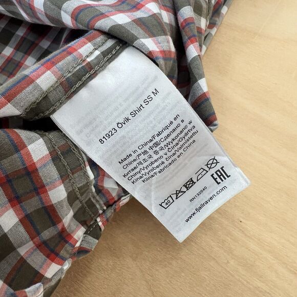 Fjallraven Ovik Shirt Medium Multicolor Short Sleeve Button Up Outerwear - Picture 5 of 8
